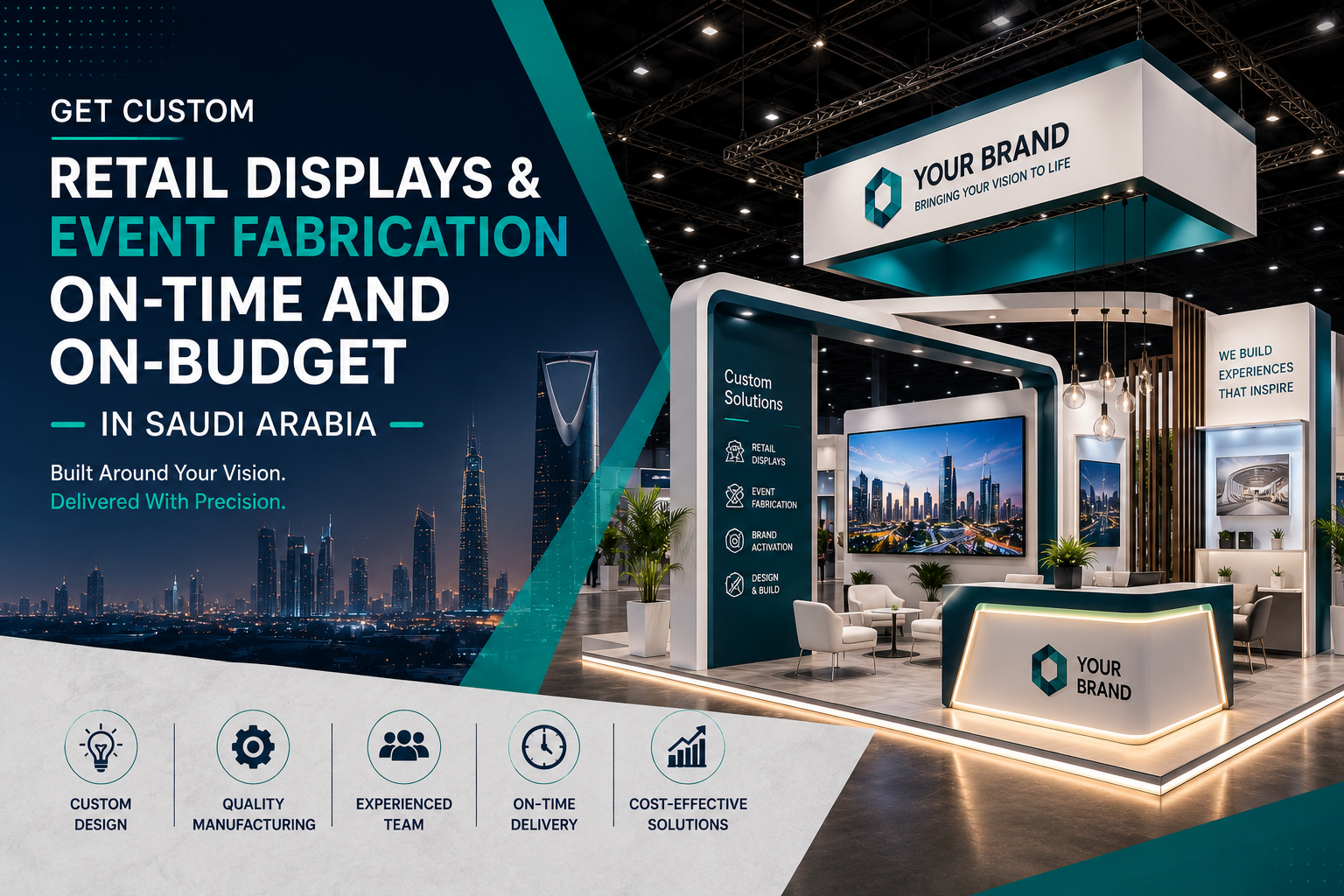 Get Custom Retail Displays & Event Fabrication On-Time and On-Budget in Saudi Arabia