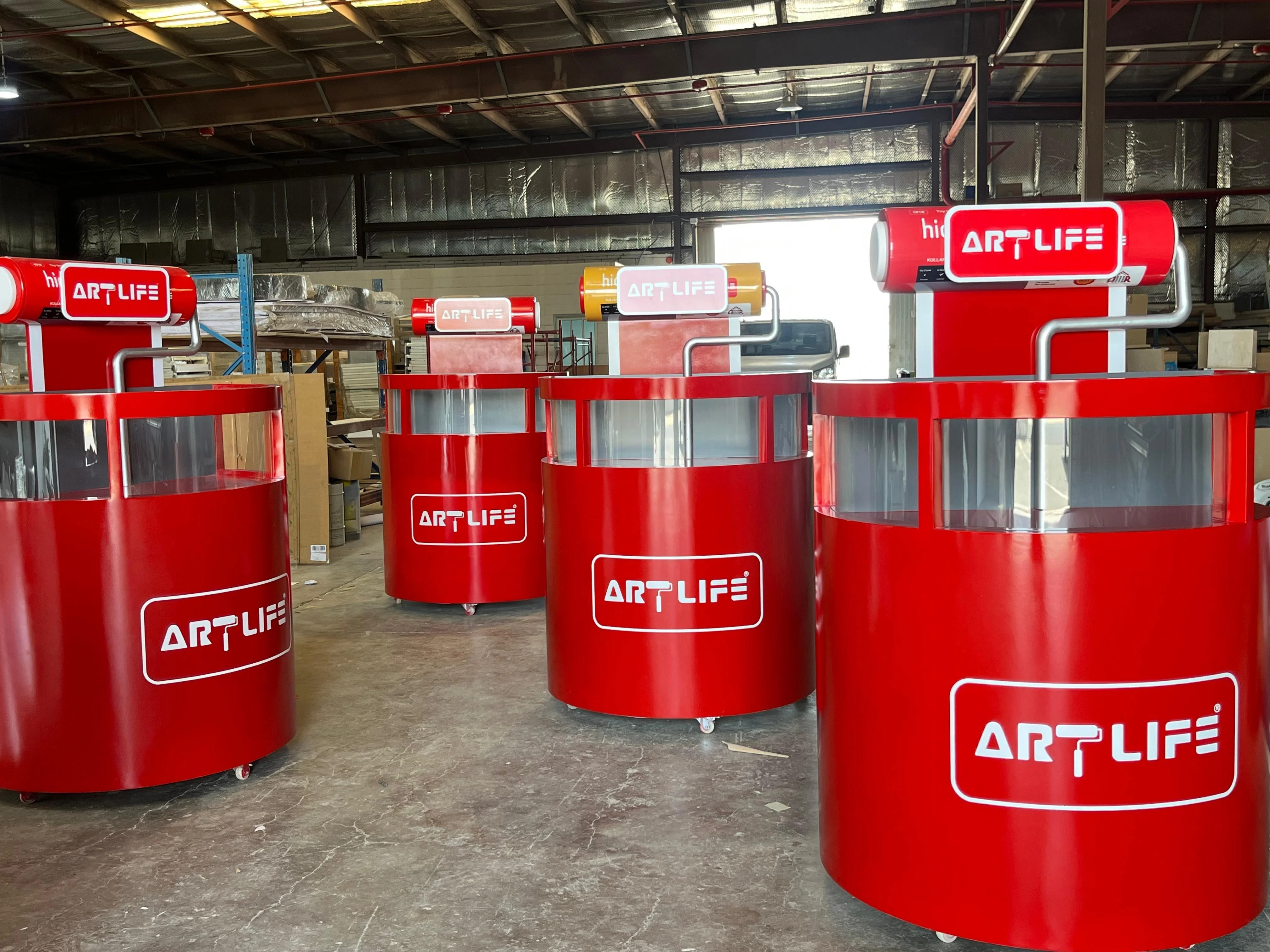 Creative point of sale materials POSM displays designed for maximum in-store brand visibility